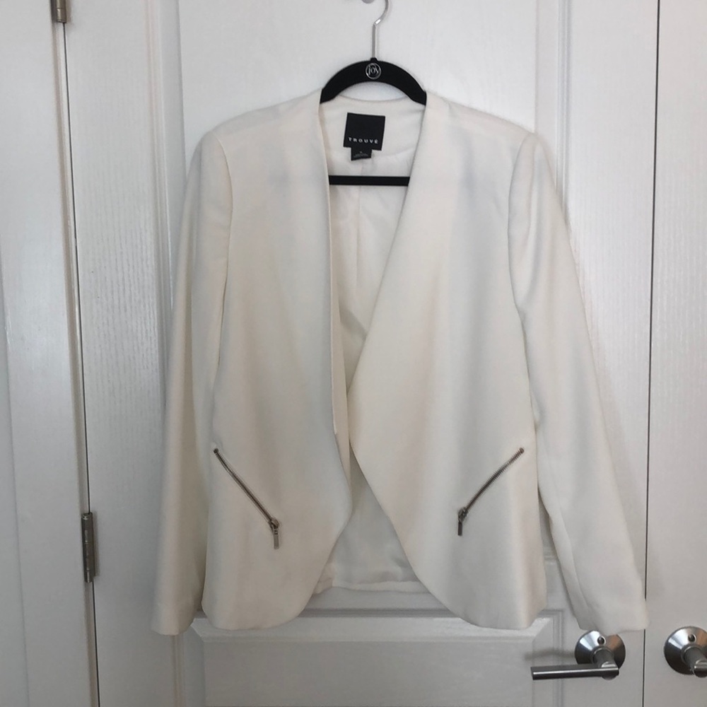 Trouve drape front blazer